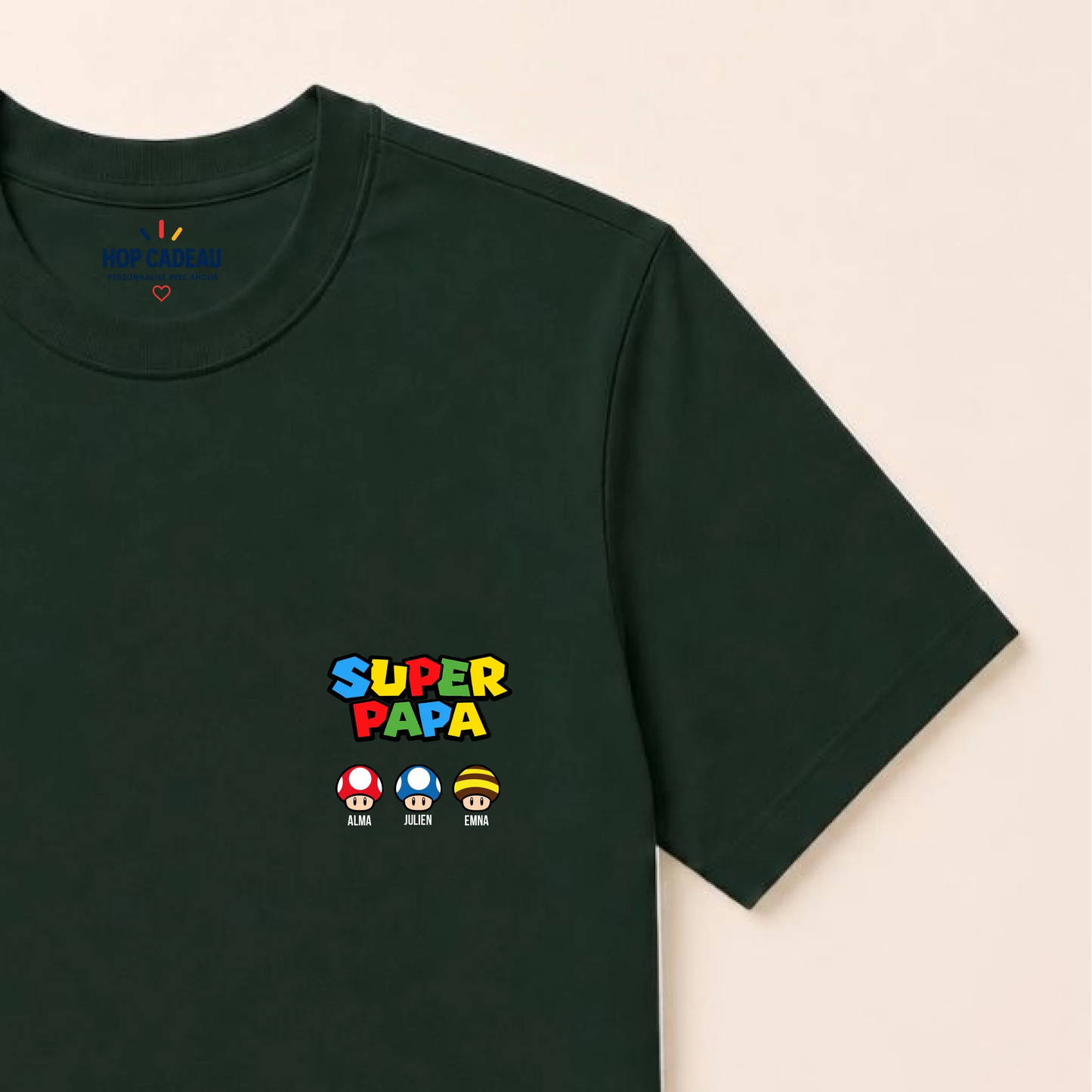 T-shirt personnalisé papa - Super papa – vue 11