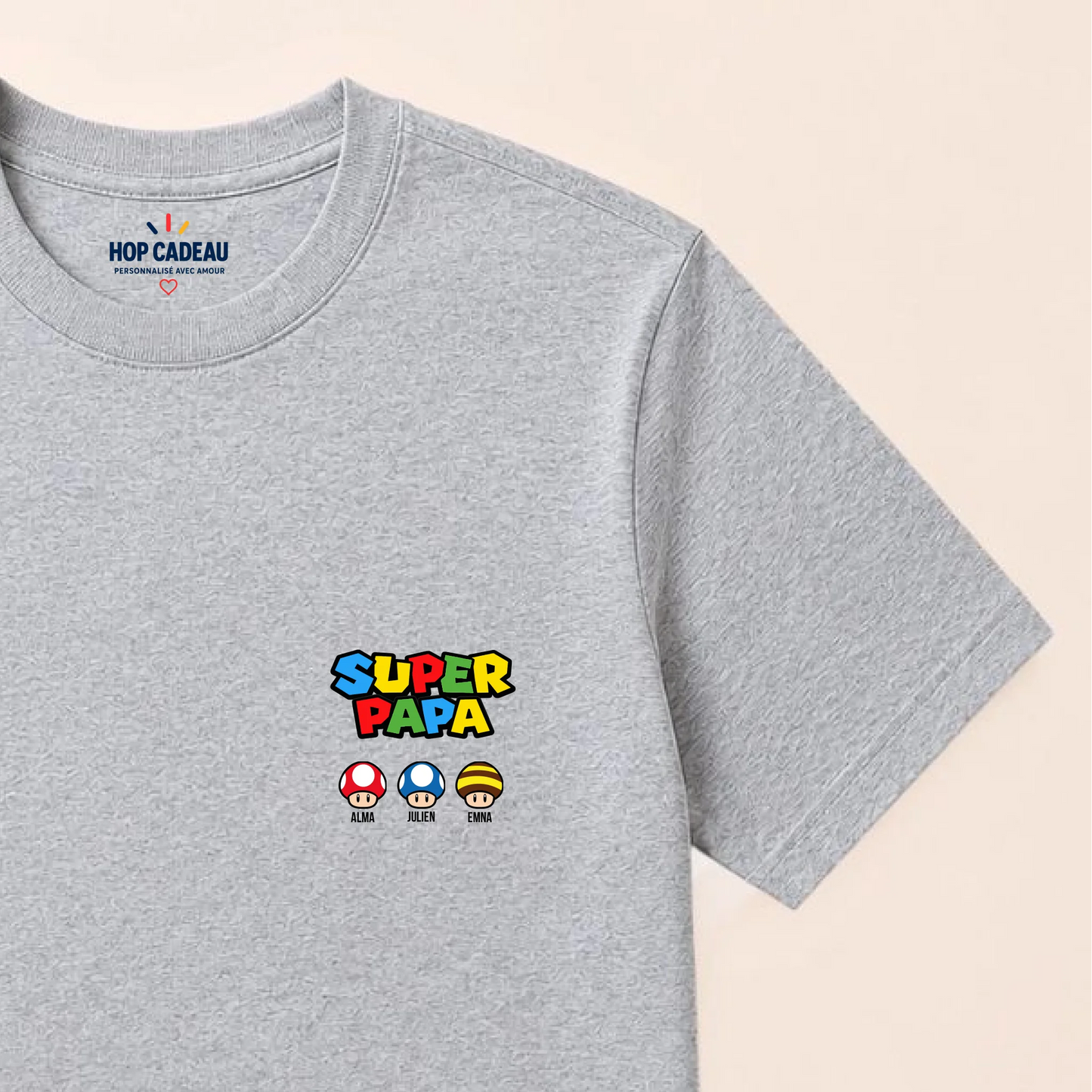 T-shirt personnalisé papa - Super papa – vue 13