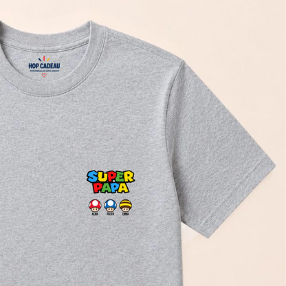 T-shirt personnalisé papa - Super papa – vue 13