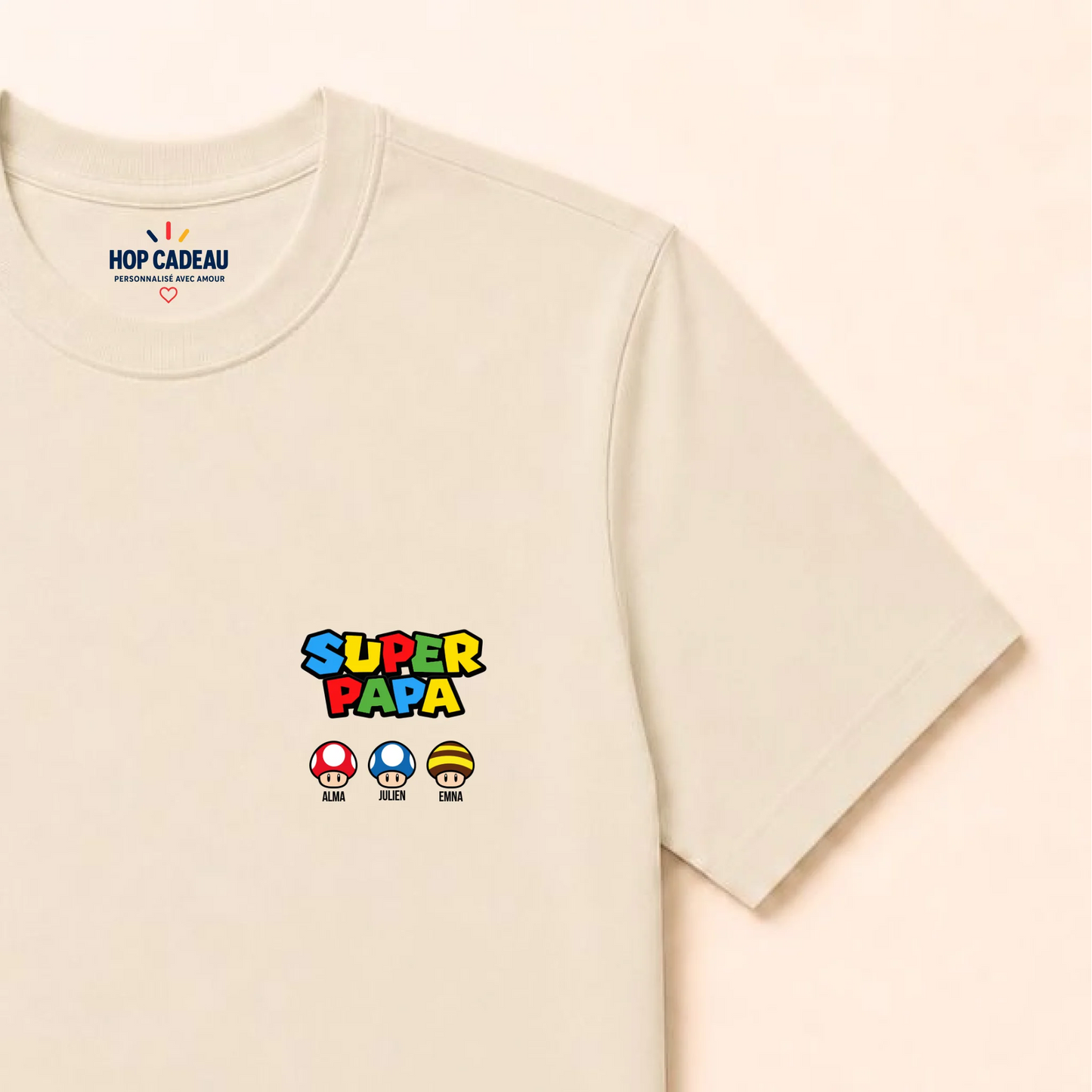 T-shirt personnalisé papa - Super papa – vue 15