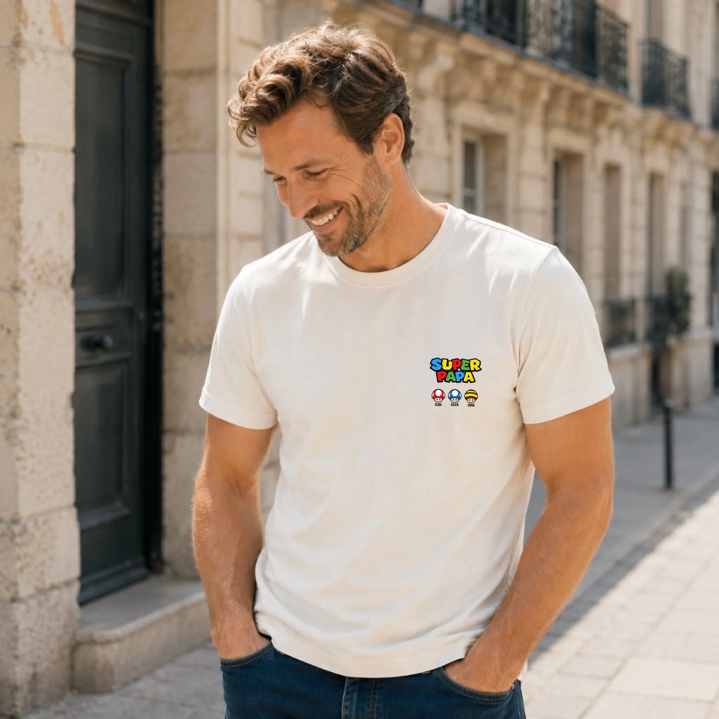 T-shirt personnalisé papa - Super papa – vue 3