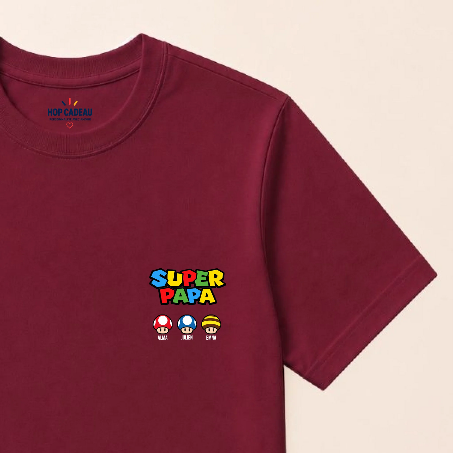 T-shirt personnalisé papa - Super papa – vue 8