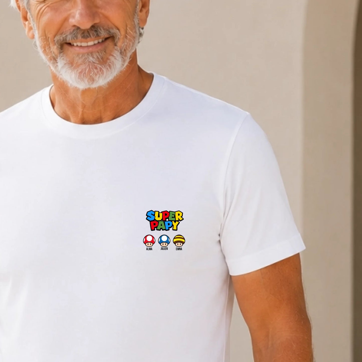 T-shirt personnalisé papy - Super papy – vue 3