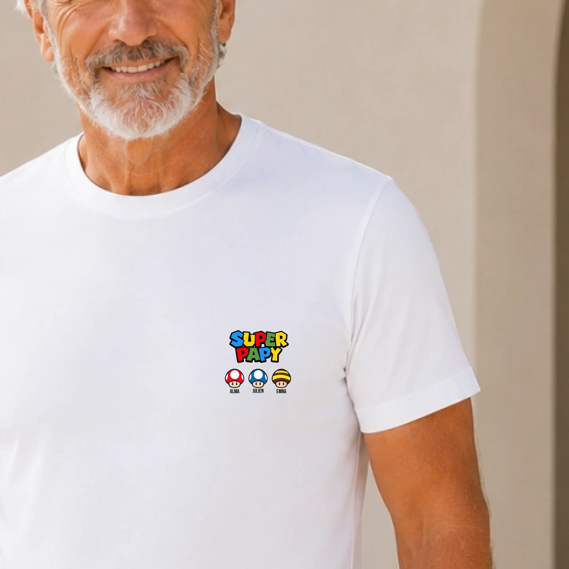 T-shirt personnalisé papy - Super papy – vue 3