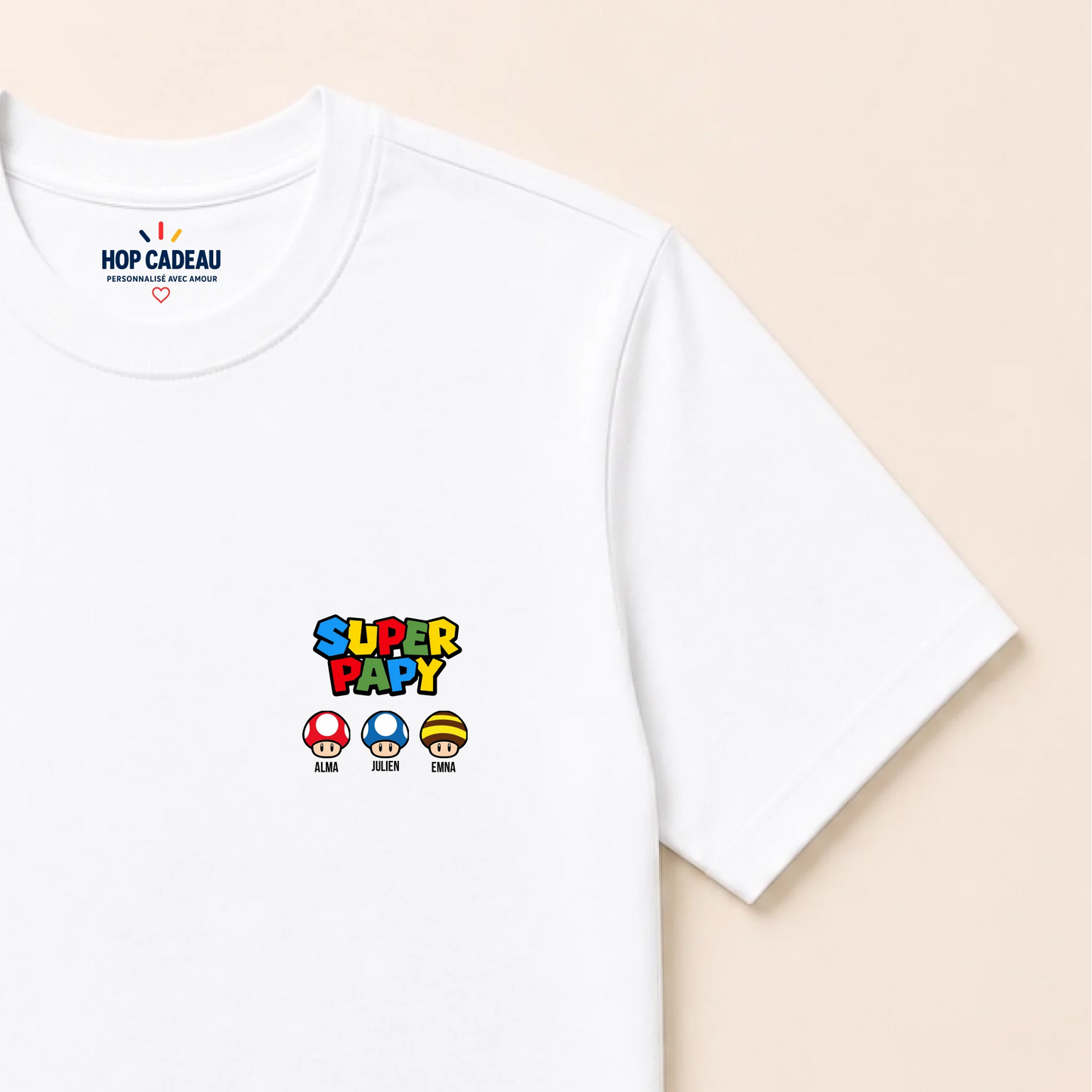 T-shirt personnalisé papy - Super papy – vue 4