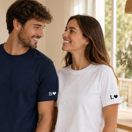 Tee Shirt couple assorti personnalisé