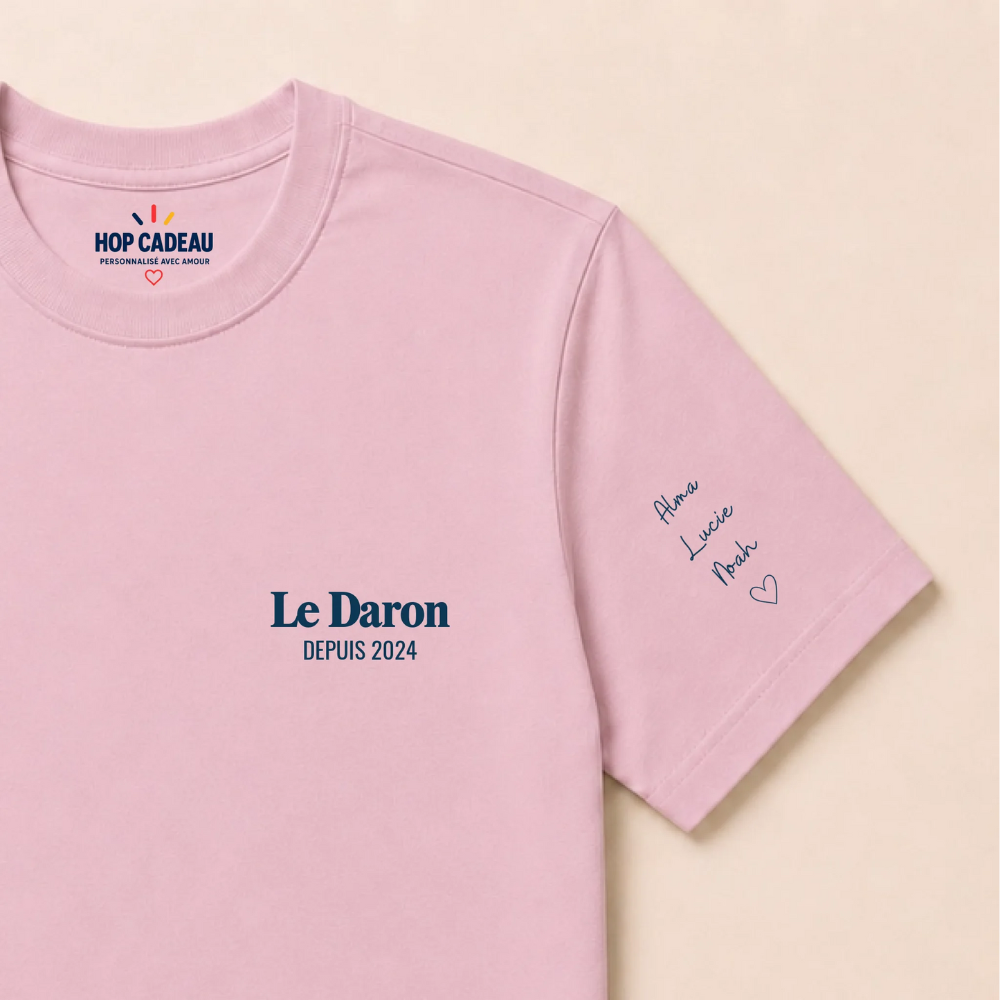 T-shirt personnalisé papa - Le Daron depuis – vue 10