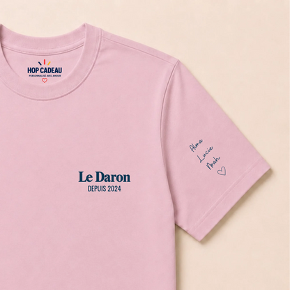 T-shirt personnalisé papa - Le Daron depuis – vue 10