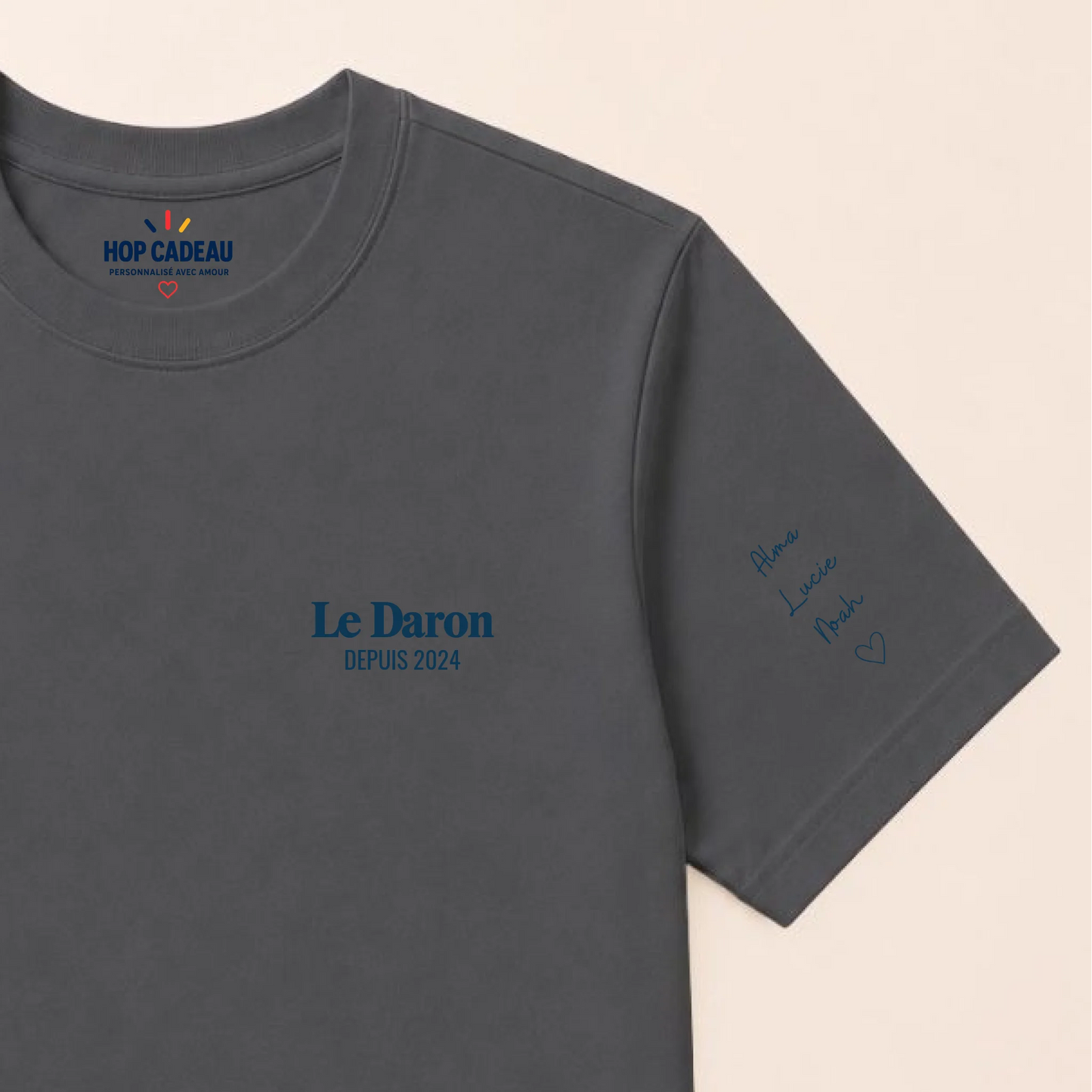 T-shirt personnalisé papa - Le Daron depuis – vue 11