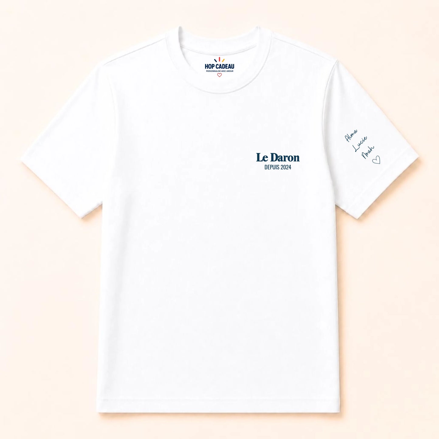 T-shirt personnalisé papa - Le Daron depuis – vue 2