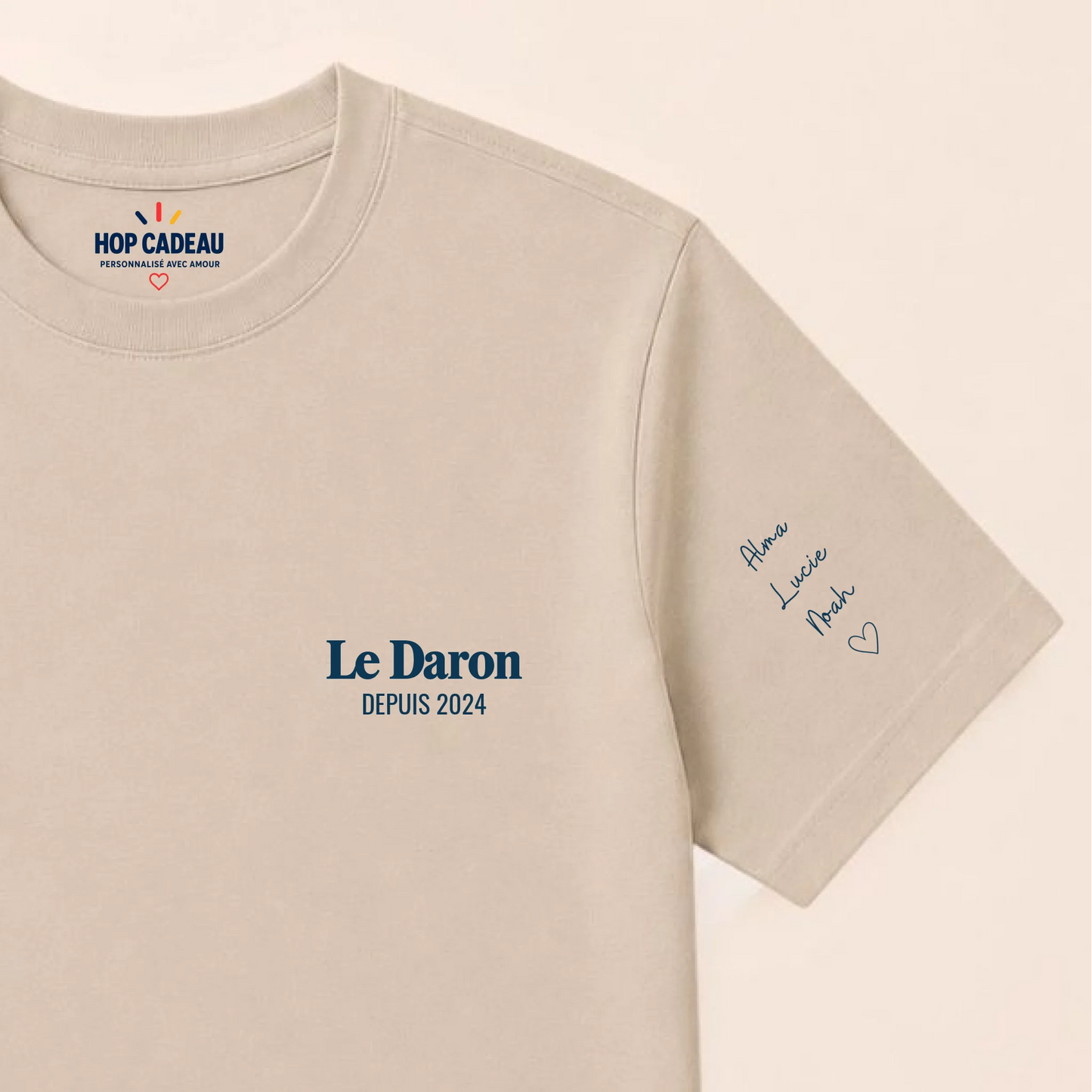 T-shirt personnalisé papa - Le Daron depuis – vue 7