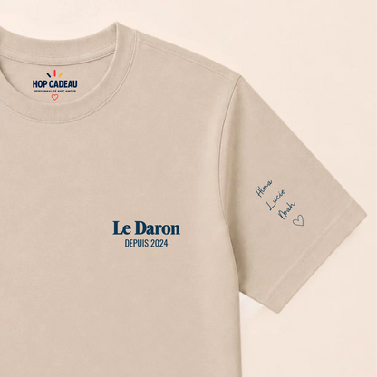 T-shirt personnalisé papa - Le Daron depuis – vue 7