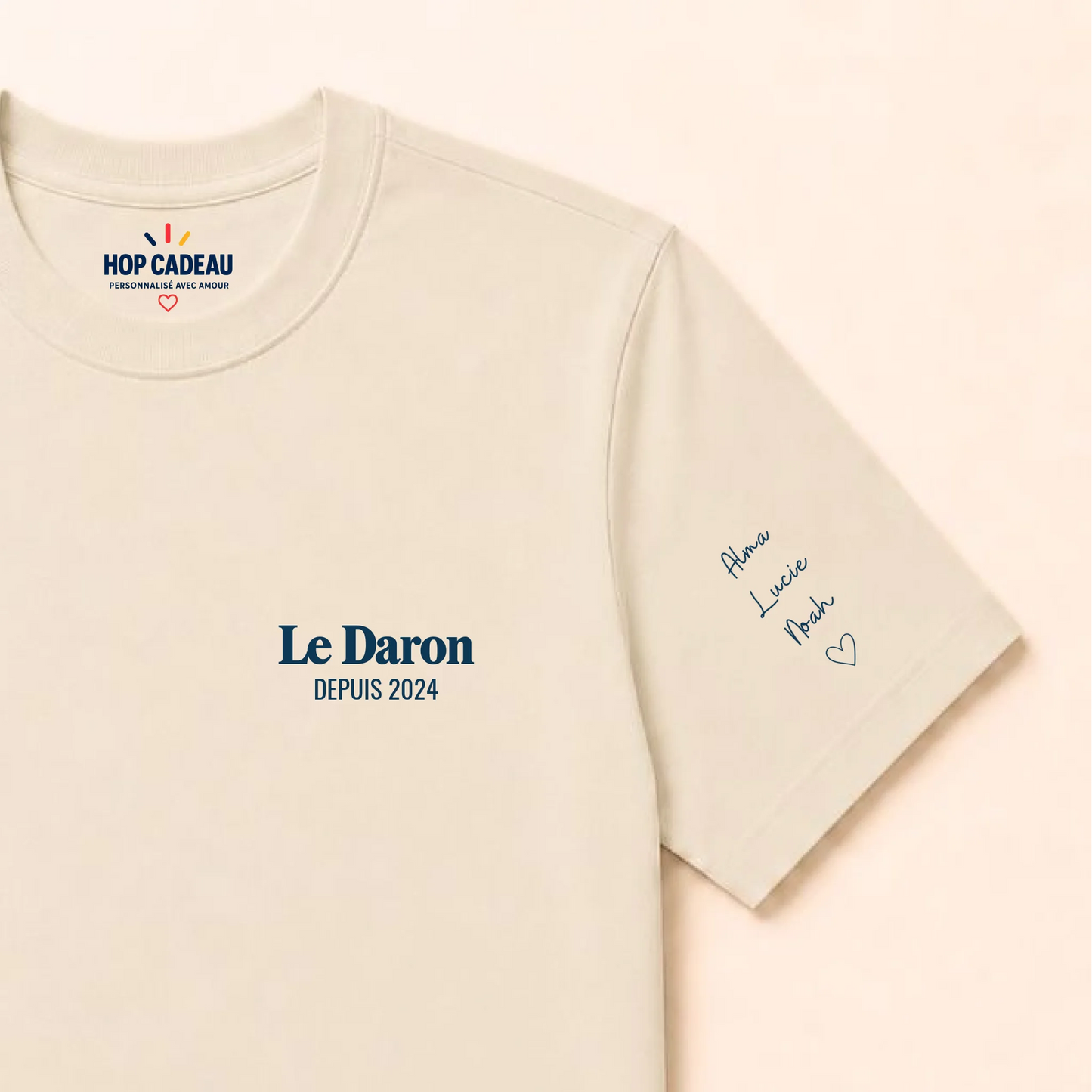 T-shirt personnalisé papa - Le Daron depuis – vue 9