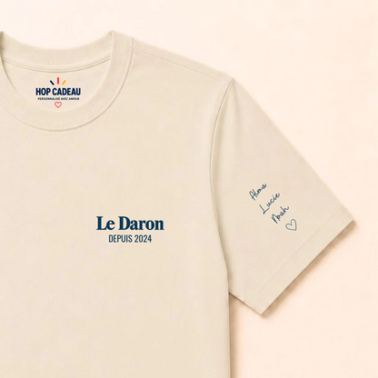 T-shirt personnalisé papa - Le Daron depuis – vue 9