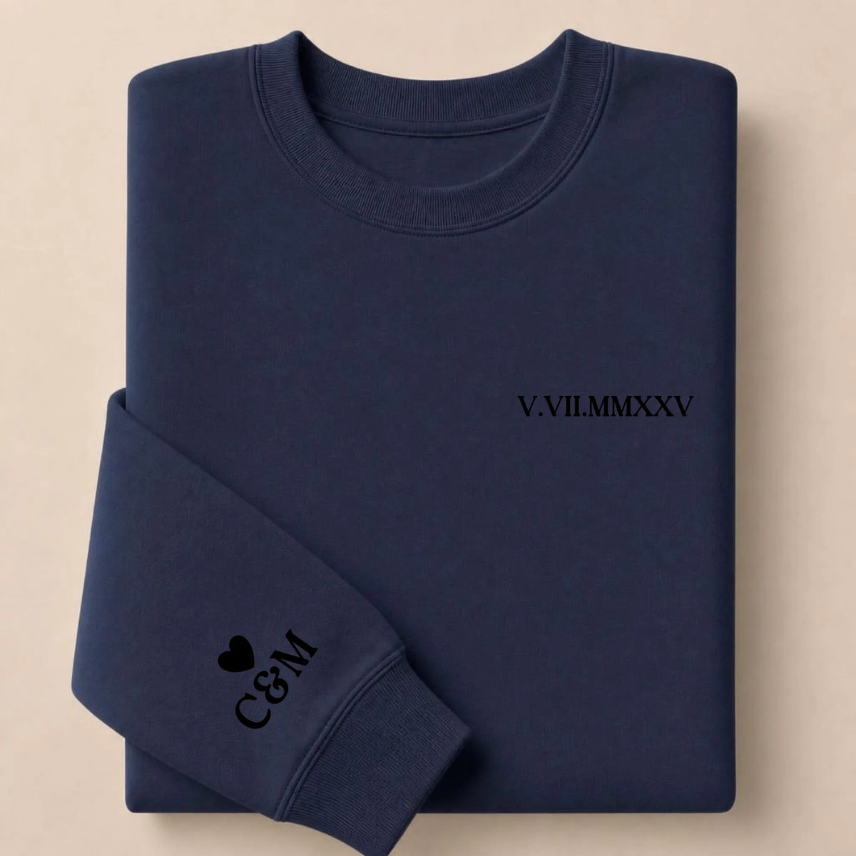 Tee Shirt personnalisé couple brodé date – vue 32