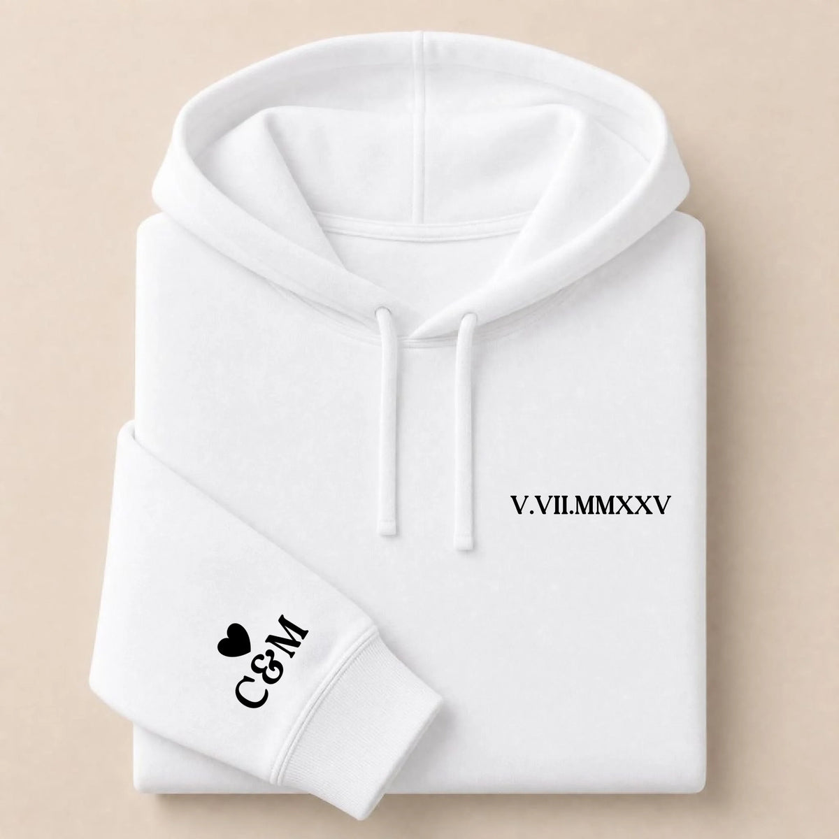 Tee Shirt personnalisé couple brodé date – vue 43