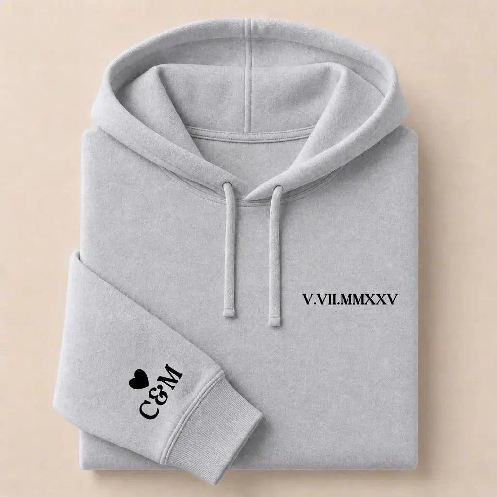 Tee Shirt personnalisé couple brodé date – vue 53