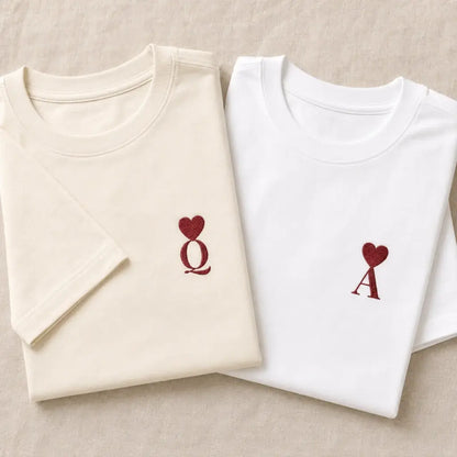 Tee Shirt personnalisé couple initiale – 89598436-b2bd-4816-9ea8-97cc4d651c83