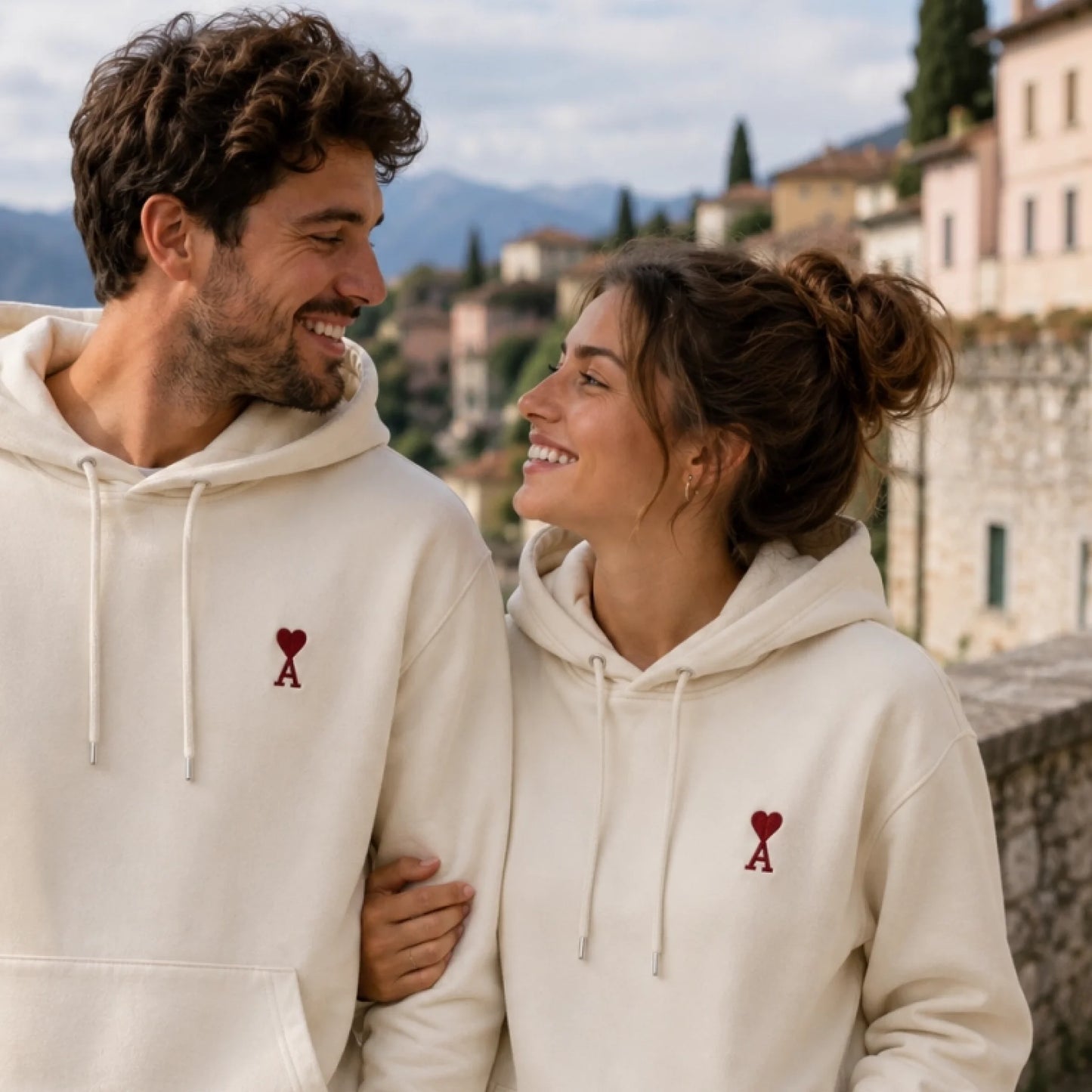 Tee Shirt personnalisé couple initiale – I89
