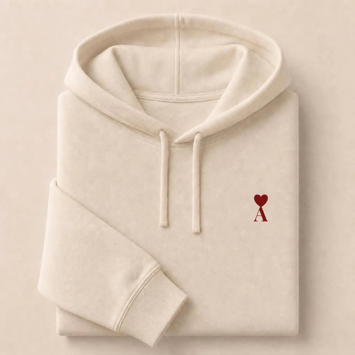 Tee Shirt personnalisé couple initiale – Hoodie Broderie Droite Rouge