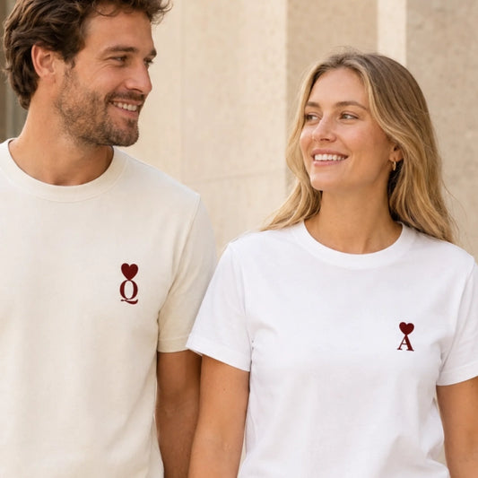 Tee Shirt personnalisé couple initiale